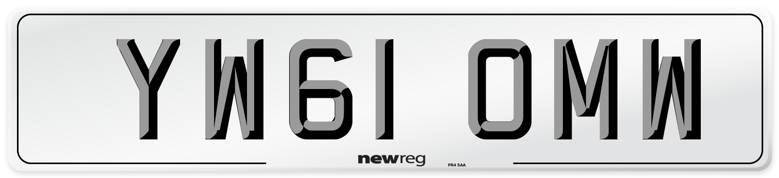 YW61 OMW Number Plate from New Reg